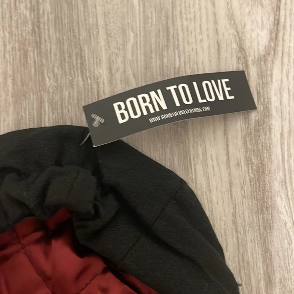Born to love newborn black Jeff Cap NWT